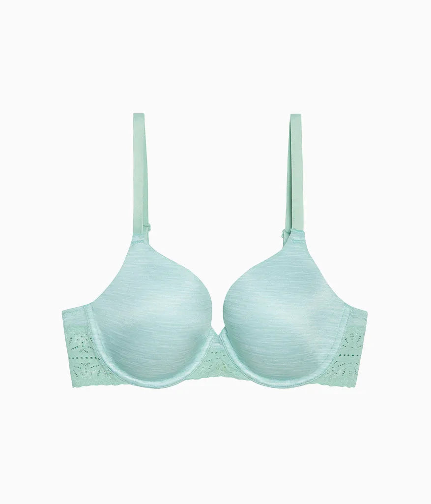 Future Foundation T-Shirt Bra with Lace: Silt Green Heather