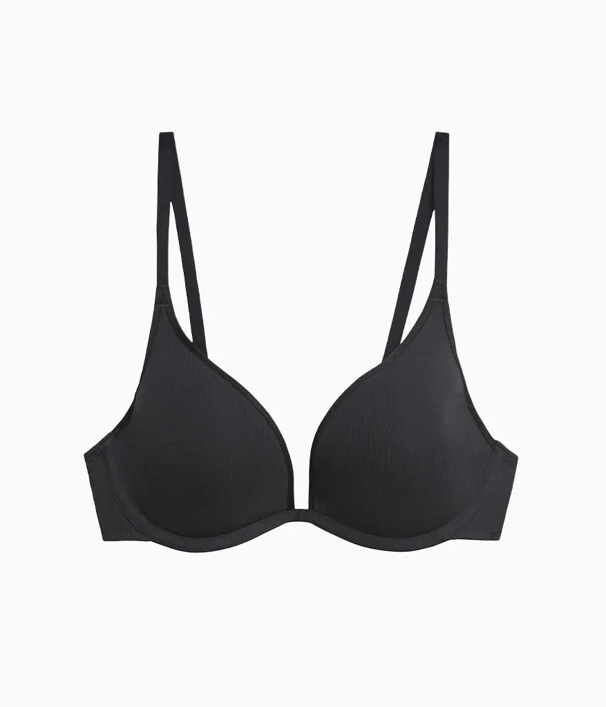 Cotton To A Tee Plunge T-Shirt Bra: Night
