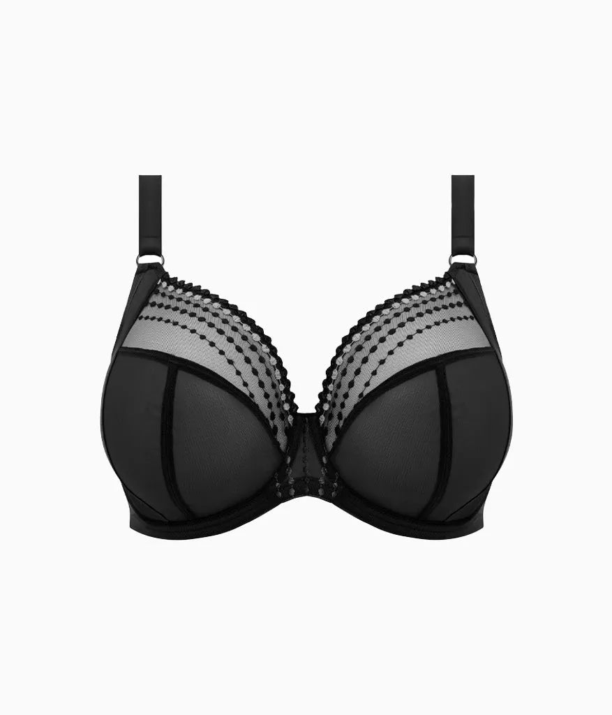 Matilda Underwire Plunge Bra: Black