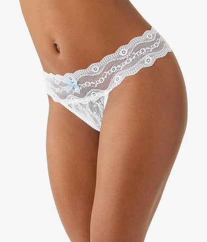 Lace Kiss Thong Panty Pack: White/Crimson Red/Night