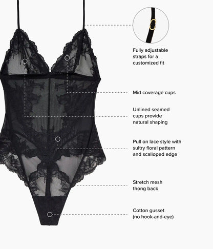 Vivid Attraction Bodysuit: Black
