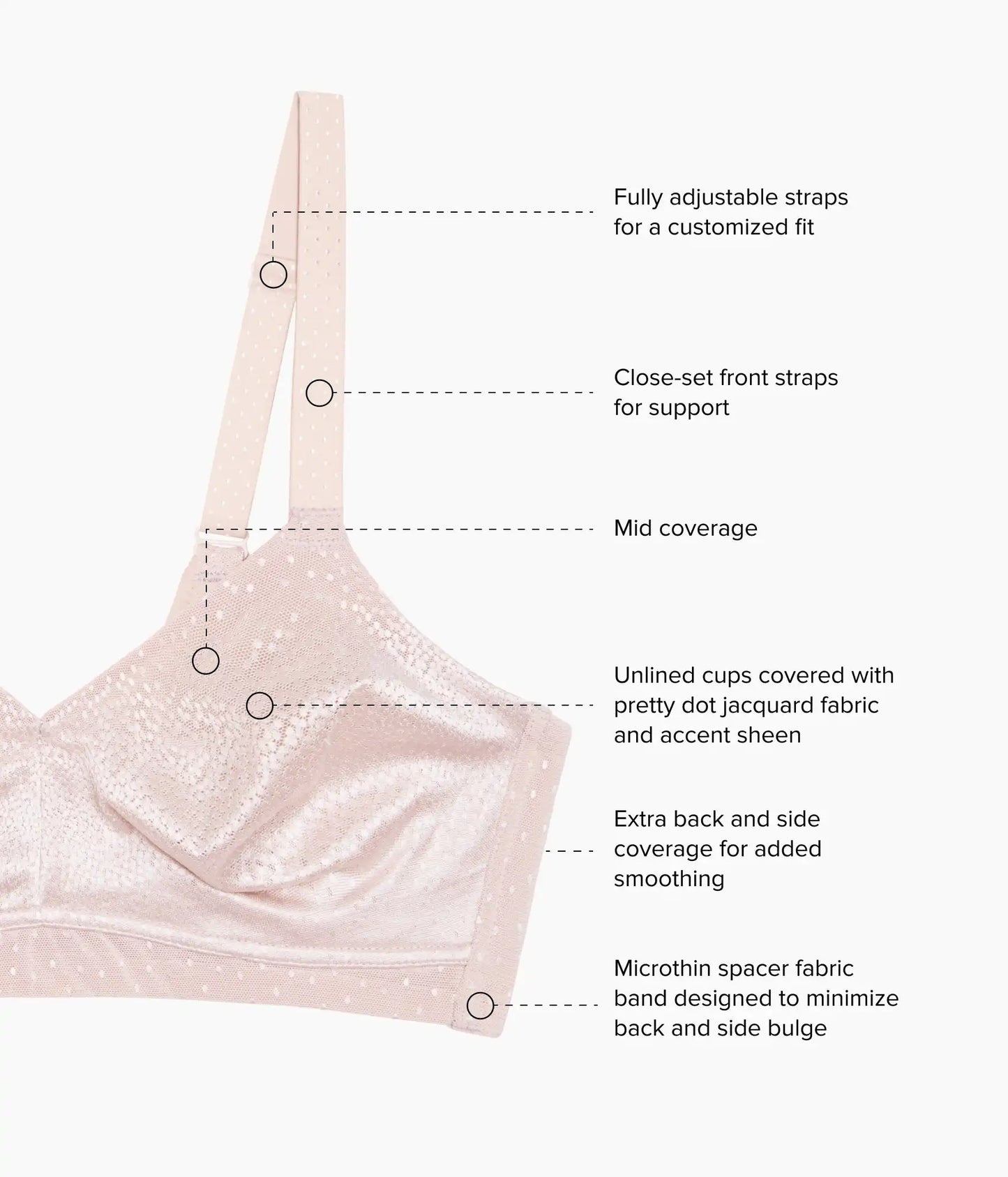 Back Appeal® Wire Free Bra: Rose Dust