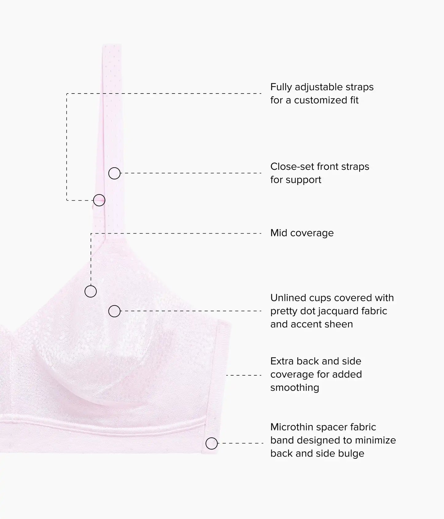 Back Appeal® Wire Free Bra: Cradle Pink