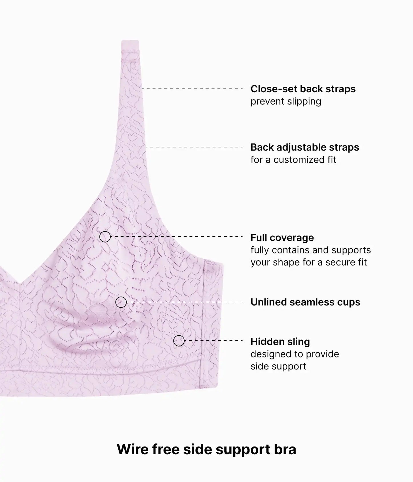 Inside Job™ Wire Free Bra: Lavender Sage