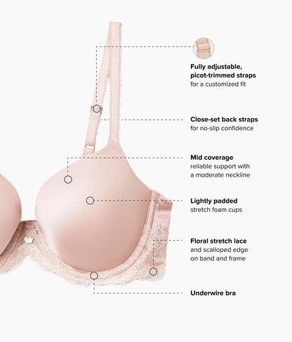 Modern Affair T-Shirt Bra: Rose Dust/Angel Wing