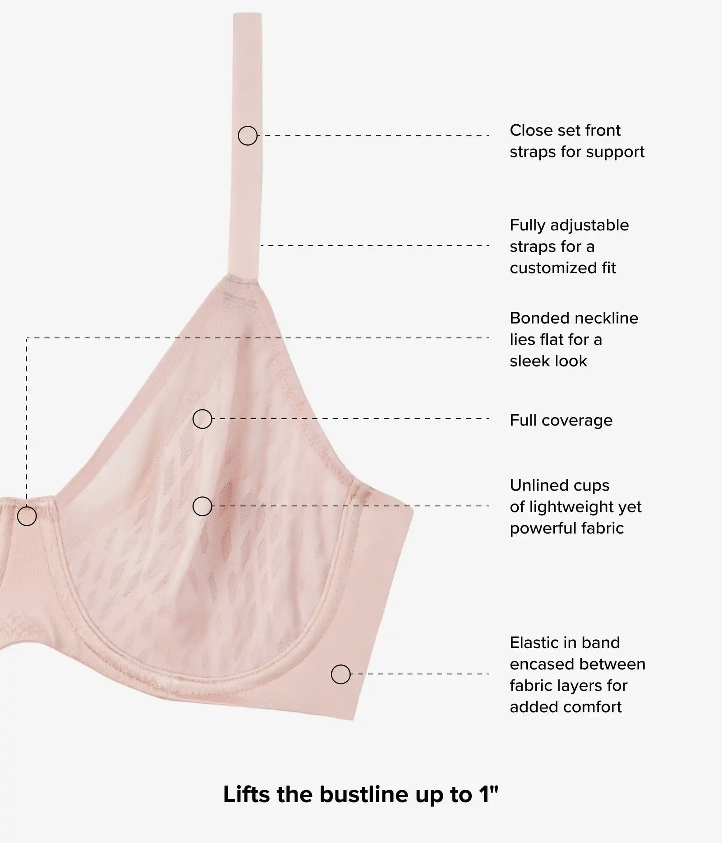 Elevated Allure Underwire Bra: Rose Dust