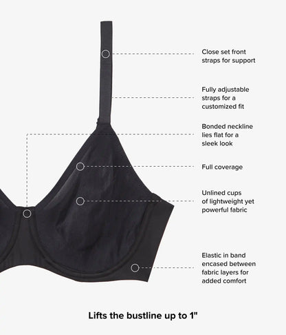 Elevated Allure Underwire Bra: Black