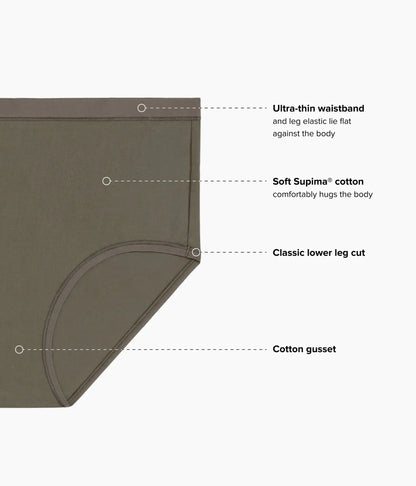 Understated Cotton Brief: Bungee Cord