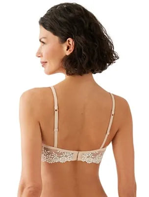 Embrace Lace® Petite Push Up Underwire Bra: Sand