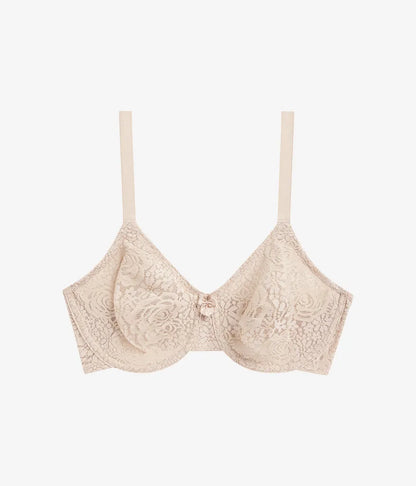 Halo Lace Underwire Bra: Sand