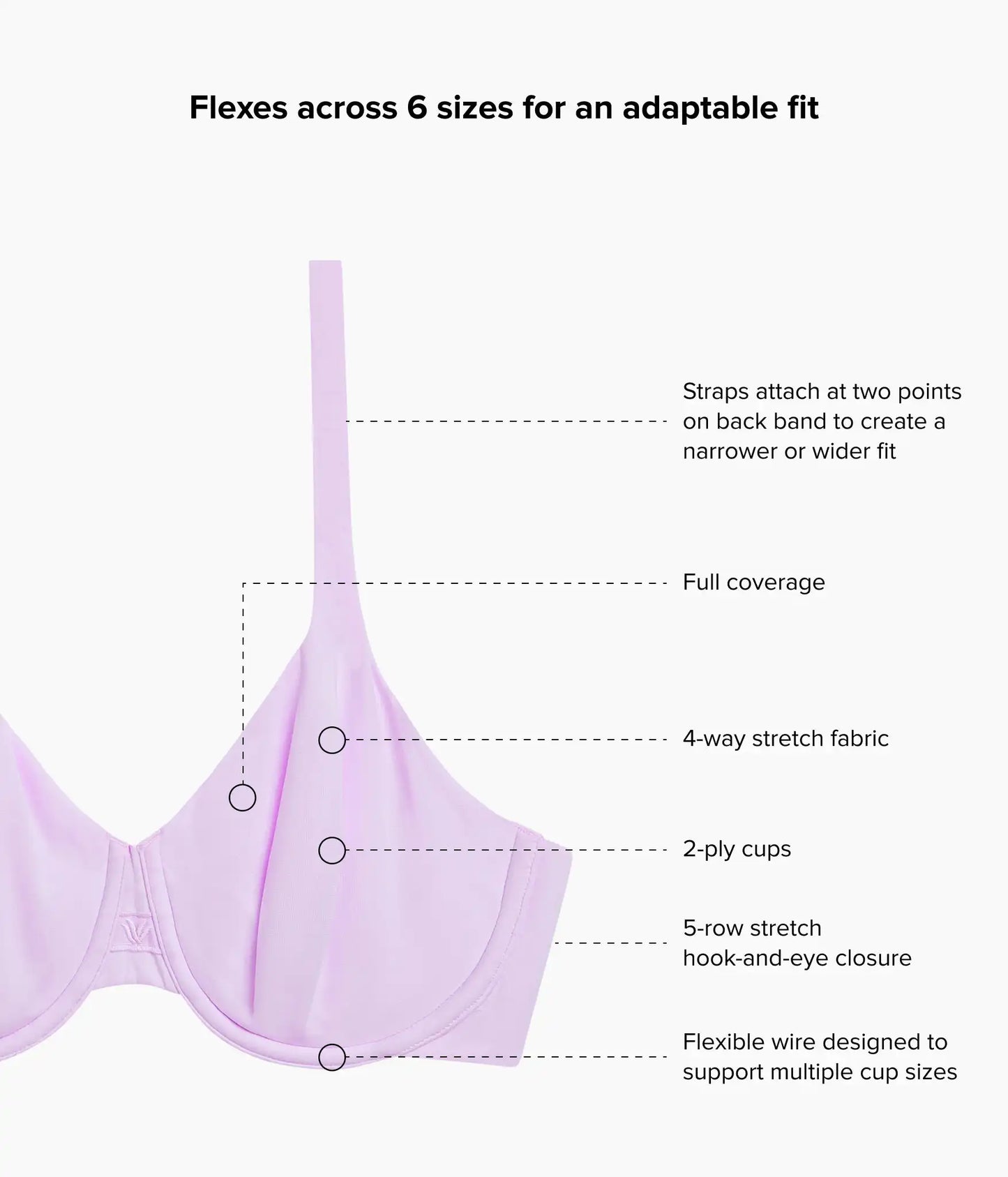 Ever Flexing™ Underwire Bra: Lavender Sage