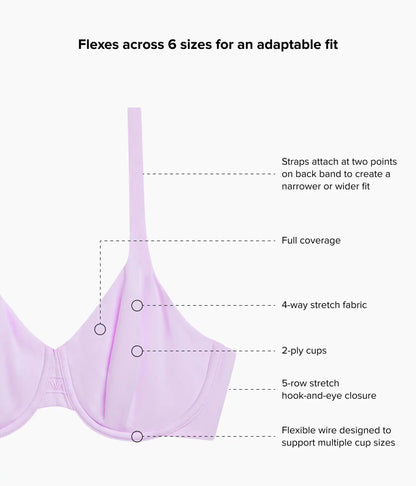 Ever Flexing™ Underwire Bra: Lavender Sage
