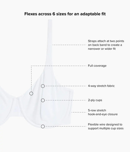 Ever Flexing™ Underwire Bra: White