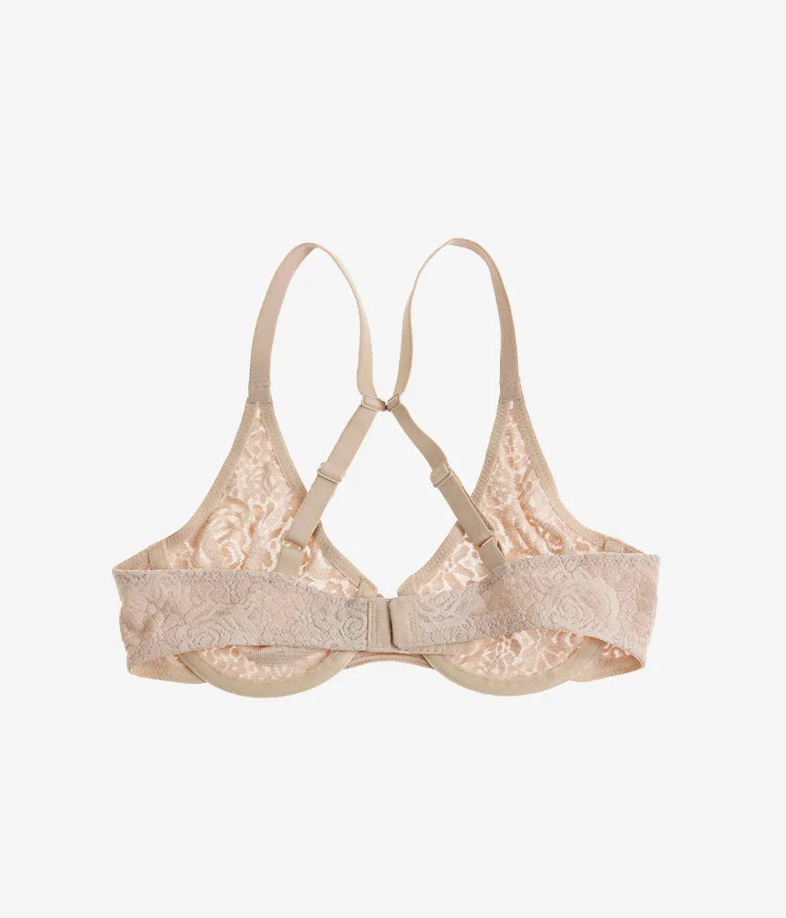 Halo Lace Underwire Bra: Sand
