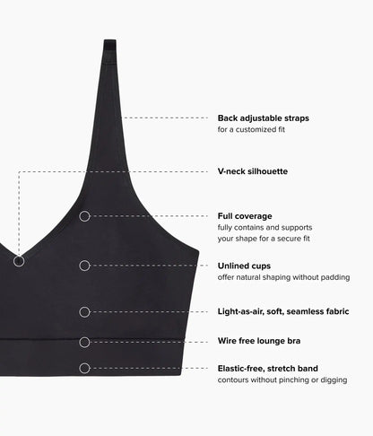 Easy Like Sunday™ Wire Free Bra: Black