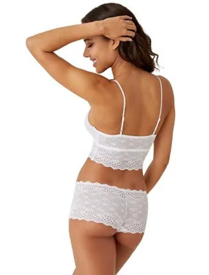 Inspired Eyelet Bralette: White