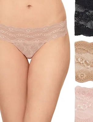 Lace Kiss Bikini Panty Pack: Rose Smoke/Au Natural/Night