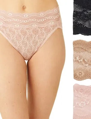 Lace Kiss Hi-Leg Panty Pack: Rose Smoke/Au Natural/Night